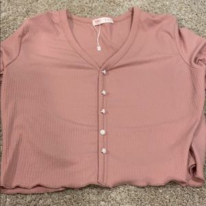 Pink button shirt